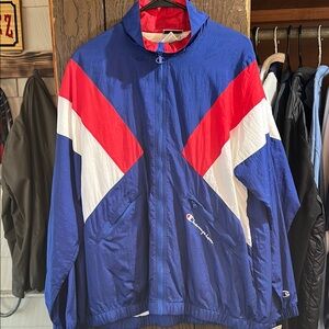 Champion Blue and Red Windbreaker Jacket